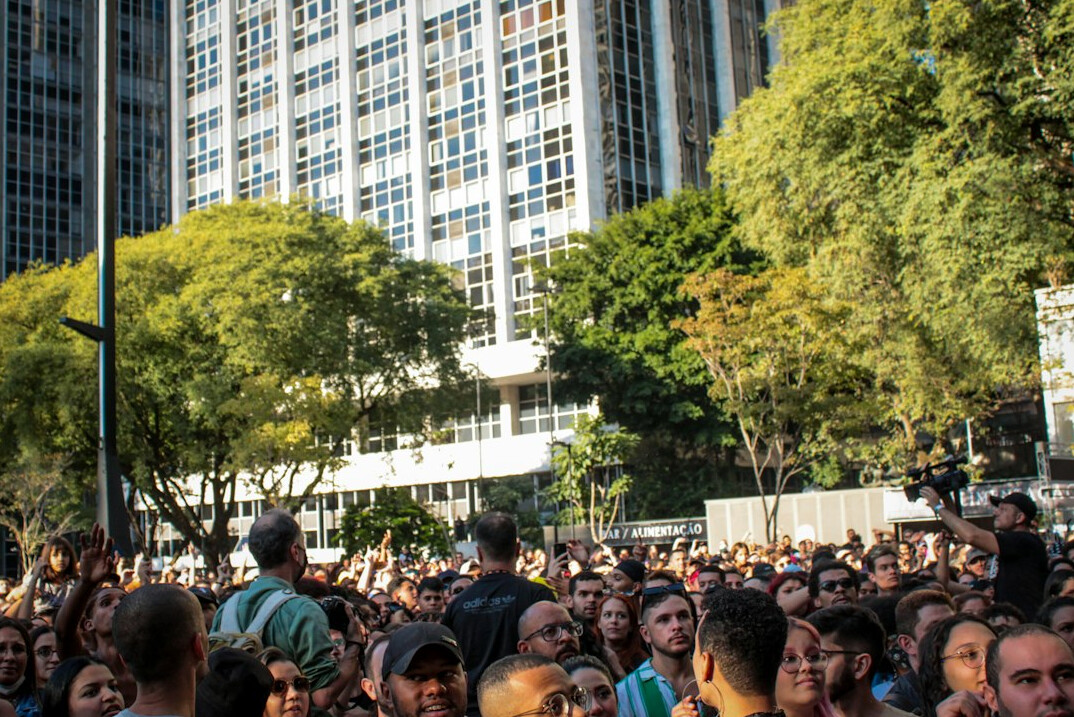 Crowd at a public outdoor event